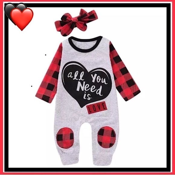 ALL YOU NEED IS LOVE Coverall 0-18m - Picture 1 of 7